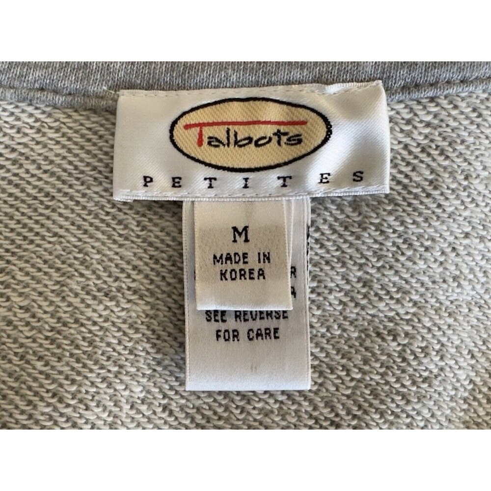 Vintage Talbots Petites Collared Button Up Long Sleeve Jacket Pockets Sz PM - Picture 11 of 13